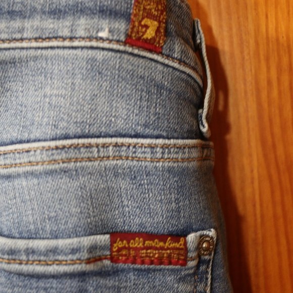 7 for all man Kind Custom Powerpuff Girls OOAK Art Work Jean High Rise Skinny 27 - Picture 14 of 15